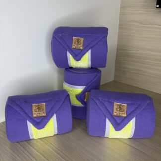 Liga Roxa com Velcro Amarelo